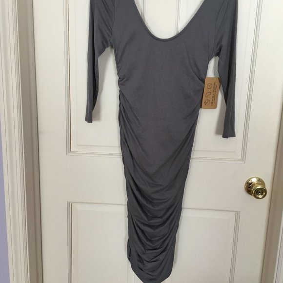 Threads 4 Thought Benatar Long Sleeve Dress Gray - Picture 3 of 7